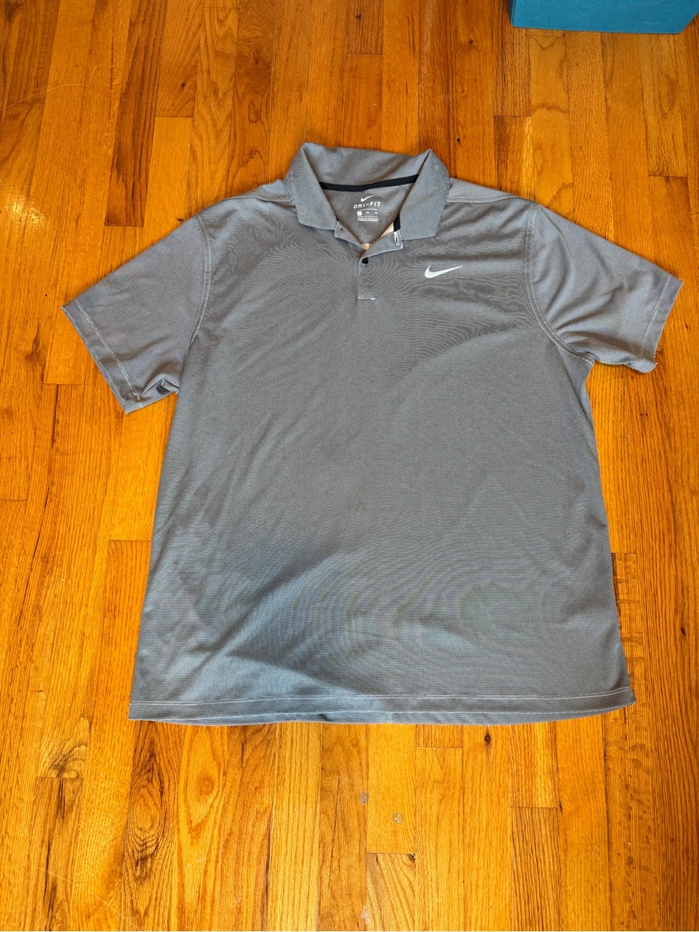 Nike Men’s Light Grey Performance Polo with White Swoosh